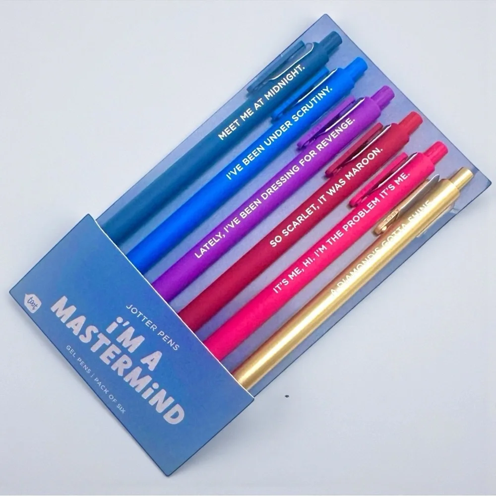 Taylor Swift Midnights Pen Set 6 Pack Gel Pens Swiftie Gift NWT